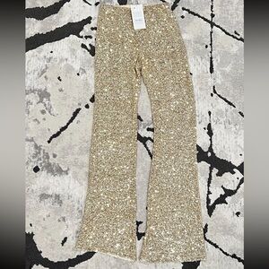 Brand new Zara gold sequin pants